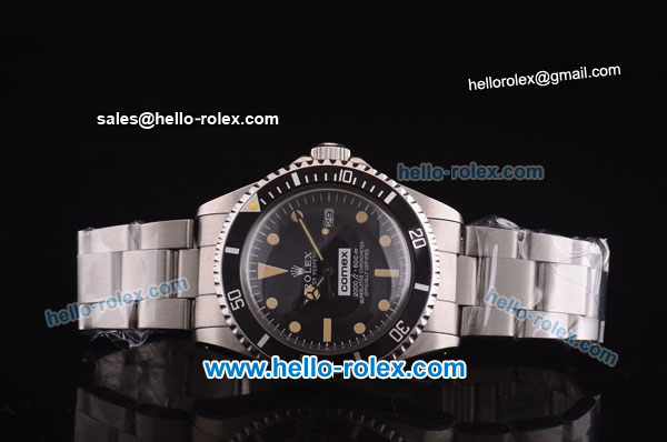 Rolex Submariner Comex Automatic Steel Case and Strap with Black Dial - ETA Coating - Click Image to Close